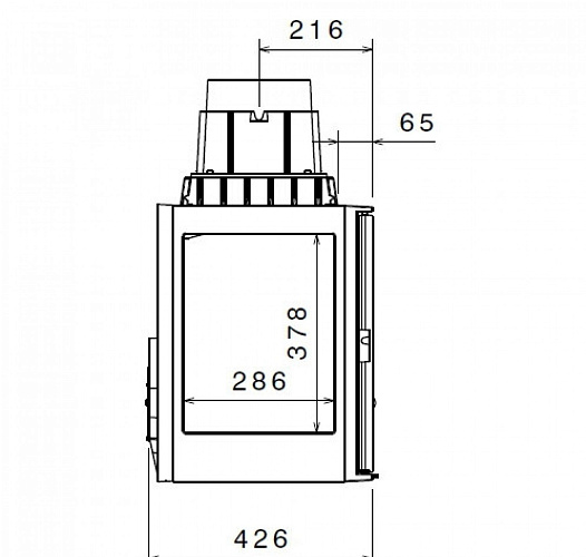 Топка L9 R, стекло справа (Liseo)_1 Топка L9 R, стекло справа (Liseo)_1