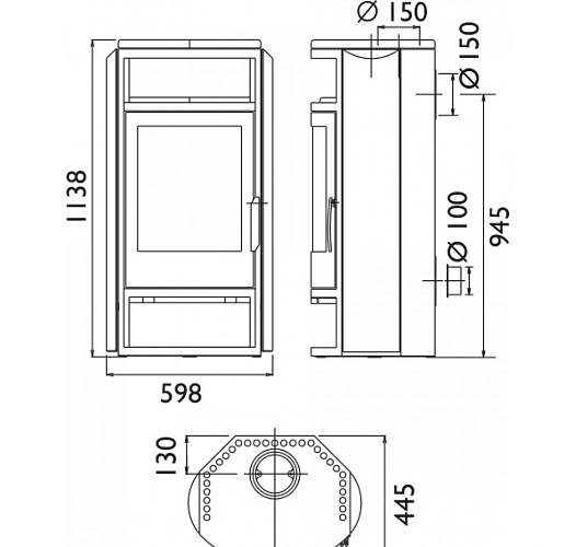 Печь-камин Polar 6 песчаник_1 Печь-камин Polar 6 песчаник_1