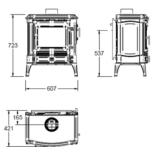 Чугунная печь STANFORD 9, графит (Efel/Nestor Martin)_1 Чугунная печь STANFORD 9, графит (Efel/Nestor Martin)_1