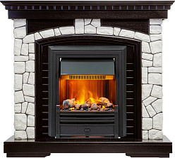 Каминокомплект Dimplex Glasgow очаг Brookline Black венге/белый Dimplex Glasgow очаг Brookline Black венге/белый
