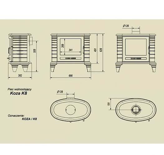 Печь-камин (буржуйка) Koza/K8 турбина_1 Печь-камин (буржуйка) Koza/K8 турбина_1