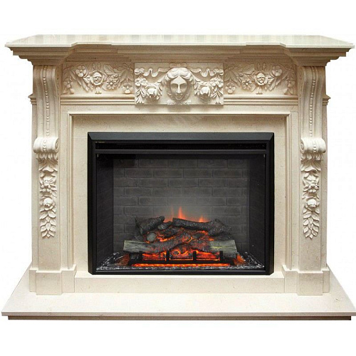 RealFlame Louis очаг Leeds 33 SD белый фронтальный_0 RealFlame Louis очаг Leeds 33 SD белый фронтальный_0