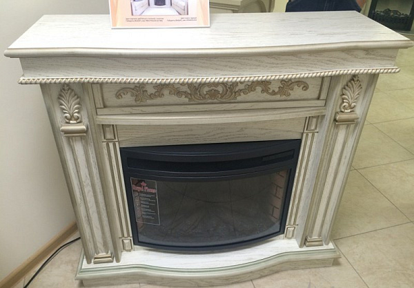 Royal Flame Cardinal белый дуб, патина золото_1 Royal Flame Cardinal белый дуб, патина золото_1