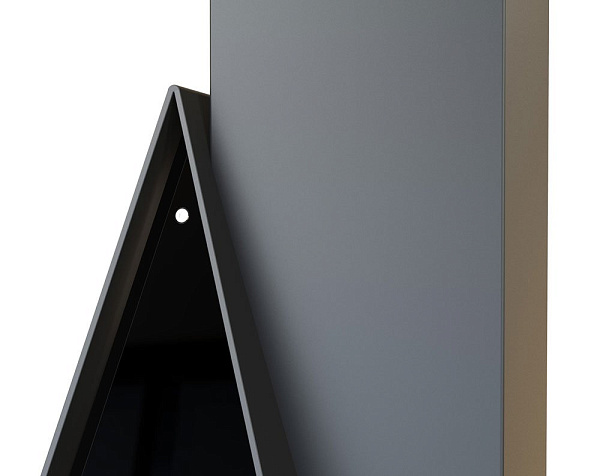 Камин Breda, фронтальный, верт.труба справа, чёрный (Traforart)_1 Камин Breda, фронтальный, верт.труба справа, чёрный (Traforart)_1