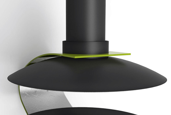 Камин Fanny, подвесной, с декор.элементом, черный (Traforart)_2 Камин Fanny, подвесной, с декор.элементом, черный (Traforart)_2