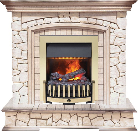 Dimplex Preston очаг Danville Brass FB2 белый/слоновая кость с патиной_0 Dimplex Preston очаг Danville Brass FB2 белый/слоновая кость с патиной_0