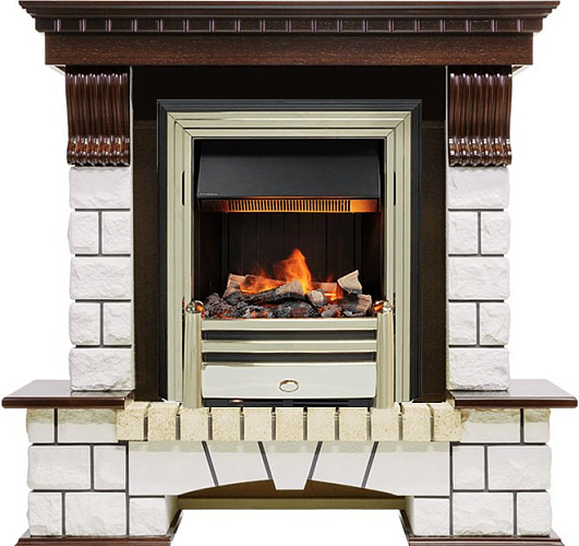 Dimplex Pierre Luxe очаг Cavendish темный дуб/белый угловой_0 Dimplex Pierre Luxe очаг Cavendish темный дуб/белый угловой_0