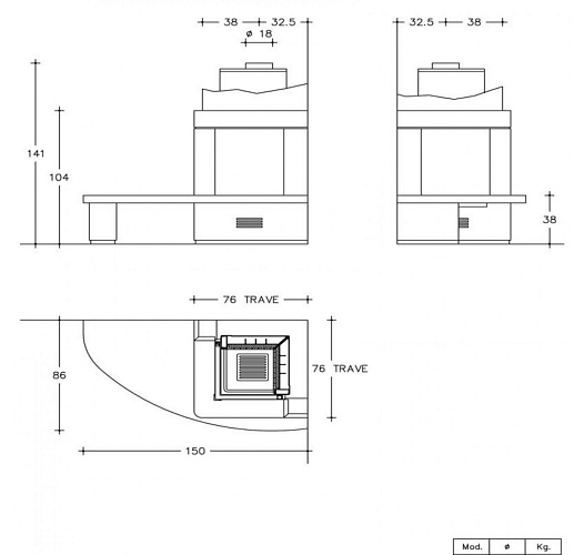 Камин Piazzetta padova sx_1 Камин Piazzetta padova sx_1