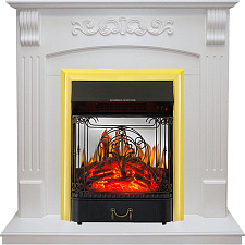 Каминокомплект Royal Flame Sorrento с очагом Majestic FX M Brass белый дуб Royal Flame Sorrento с очагом Majestic FX M Brass белый дуб