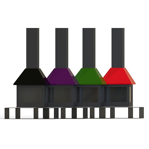 Камин Sandra, пристенный, черный, RAL (Traforart)_2 Камин Sandra, пристенный, черный, RAL (Traforart)_2