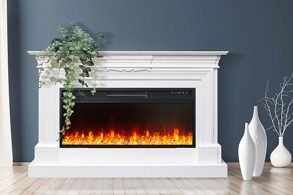 Royal Flame Chelsea с очагом Vision 42 LOG LED белый_1 Royal Flame Chelsea с очагом Vision 42 LOG LED белый_1