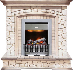 Каминокомплект Dimplex Preston очаг Danville Chrome FB2 белый/слоновая кость с патиной Dimplex Preston очаг Danville Chrome FB2 белый/слоновая кость с патиной